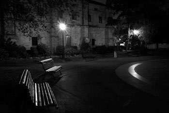 Park behind a church, Bilbao