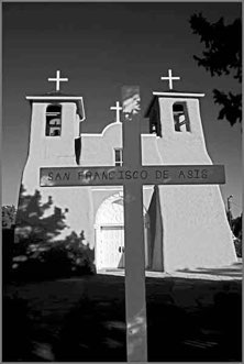 Adobe church, Taos, NM, US