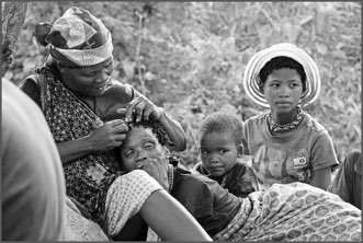 Family activity, Denui, Namibia